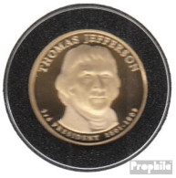 USA KM-Nr. : 403 2007 S Polierte Platte Kupfer, Nickel-Me Plattiert Polierte Platte 2007 1 Dollar Thomas Jefferson - 2007-…: Presidents