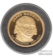 USA KM-Nr. : 404 2007 S Polierte Platte Kupfer, Nickel-Me Plattiert Polierte Platte 2007 1 Dollar James Madison - 2007-…: Presidents