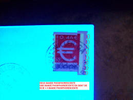 * 2001   N° 3215 EURO 3 BARRE PHOSPHORESCENTE  23 .4 . 2001 OBLITÉRÉ - Lettres & Documents