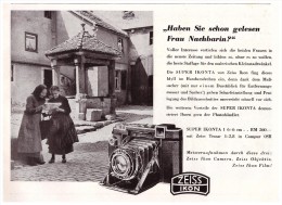 Original Werbung - 1941 - Zeiss Ikon , Photoapparat , Photographie , Kamera , Camera !!! - Macchine Fotografiche