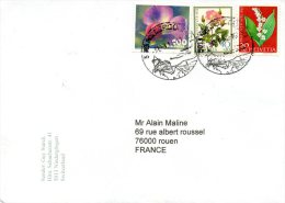 SUISSE. N°2121 De 2011 Sur Enveloppe Ayant Circulé. Pois Gourmand/Rose/Muguet. - Vegetables