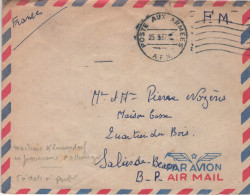 Lettre Militaire Algérie Machine Klussendorf Poste Aux Armées A.F.N. 23.3.57 (avec Pont) 6 Lignes Ondulées à Droite - War Of Algeria