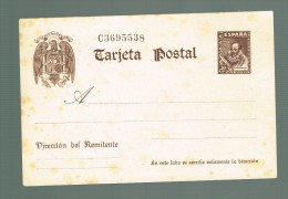 SPAIN ESPAGNE ENTIER POSTAL STATIONERY 1938 MIGUEL CERVANTES BROWN 10 C - 1850-1931