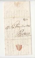 22 Giugno 1800 Lettera SPOLETO-ROMA Timbro Lineare+TASSA In ROSSO-DE517 - 1. ...-1850 Prephilately