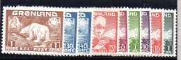 GROENLAND : TP N° 1/9 */** - Unused Stamps