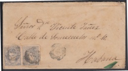 PREFI-325 CUBA. ESPAÑA SPAIN. MARITIME MAIL. 1871. SOBRE CON CONTENIDO DE  MOSENDE, GALICIA, A LA HABANA. - Voorfilatelie