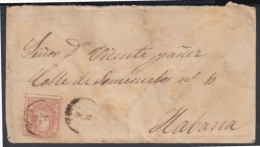PREFI-329 CUBA. ESPAÑA SPAIN. MARITIME MAIL. 1871. SOBRE CON CONTENIDO DE  MOSENDE, GALICIA, A LA HABANA. - Voorfilatelie