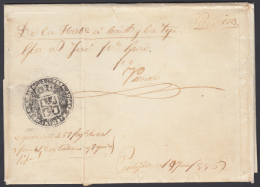 PREFI-335. CUBA SPAIN ESPAÑA. STAMPLESS.  1856. CORREO DE CABOTAJE.  LA HABANA A CARDENAS. SHIP “SAN JOSE”. - Prefilatelia