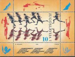 YU 1990-2436 EU-LEICHTATLETIC SPLIT, YUGOSLAVIA, S/S, MNH - Blocks & Sheetlets