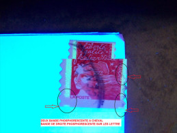 1997  N° 15  A CHEVAL DEUX BARRE  PHOSPHORESCENTE ROUGE ENVELOPPE    OBLITÉRÉ - Storia Postale