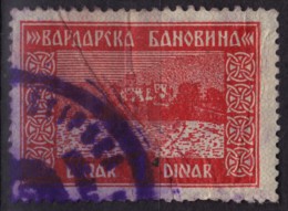 1937 Yugoslavia Vardarska Banovina MACEDONIA - Administrative Revenue Tax Fiscal Stamp - OHRID Lake Orthodox Church 1 D - Servizio