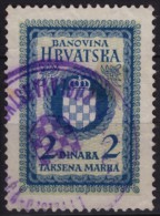 Yugoslavia - Hrvatska Banovina - 1941 Revenue, Tax Stamp - 2 Din. - Used - Officials