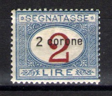 DALMAZIA 1922 SEGNATASSE 2 C. SU 2 LIRE  ** MNH - Dalmatia