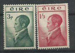 Irlande 1953 N°120/121 Neufs* MLH Robert Emmel - Nuovi