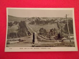 Australia New South Wales N.S.W. Gundagai Road And Railway Bridges  Rppc N. 3116 - Autres & Non Classés