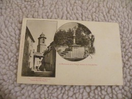 A259. CPA.  84.  CAMARET. Petite Rue De L'Eglise. Le Monument De La Vierge,chemin Du Plan-  Beau Plan Animé.  Non écrite - Camaret Sur Aigues