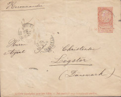 Belium Postal Stationery Ganzsache Entier (Recommandée) ANVERS STATION 1898 To LØGSTØR Via AALBORG Denmark (2 Scans) - Covers