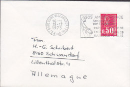 France Flamme Slogan "SOS Amitie Telephone" BOULOGNE BILLANCOURT 1973 Cover Lettre To SCHWANDORF Germany Marianne - 1971-1976 Marianne Of Béquet