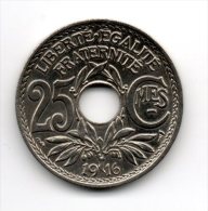 25c 1916 - 25 Centimes