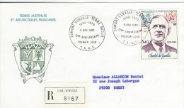 11088  CHARLES DE GAULLE - FDC - TERRE ADELIE - 9/11/1980 - FDC