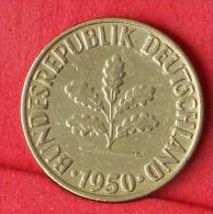 GERMANY FEDERAL REPUBLIC  10  PFENING  1950 G   KM# 108  -    (Nº11094) - 10 Pfennig