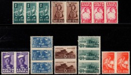 South Africa - 1942-44 Small War Effort Set (*) # SG 97-104 , Mi 153-166 - Ongebruikt