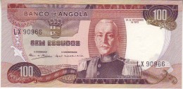 ANGOLA  100 Escudos  BANKNOTE  " M. Carmona At Right  "   P101  24.11.1972   UNC - Angola