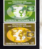 UNITED NATIONS AUSTRIA VIENNA WIEN ONU UN UNO 1980 DECADE FOR WOMEN EMBLEM DONNE EMBLEMA MAXIMUM CARD MAXI FDC - Maximumkaarten