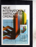 UNITED NATIONS AUSTRIA VIENNA WIEN - ONU - UN - UNO 1980 GRAPH OF ECONOMIC TREND GRAFICO ECONOMIA MAXIMUM CARD MAXI FDC - Maximumkarten