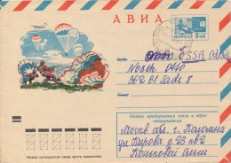 I9556 - USSR / Postal Stationery (1975) Kolomna (air Mail - Letter), Parachutting - Parachutting