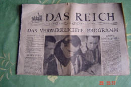 Wochenzeitung Das Reich 30 April 1944 - Allemand