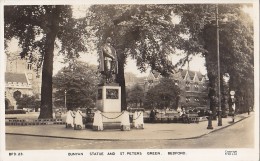 Bedford - Bunyan Statue And St Peters Green Real Photo Postcard - Other & Unclassified