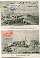 ALGERIE CARTES MAXIMUM DES N°300/301 AU PROFIT DES OEUVRES DE LA CROIX-ROUGE OBLITERATION 1er JOUR ALGER 15.XI.1952 - Maximumkarten