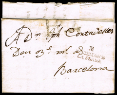 CASTELLON PREF. - PE 3R - 1808 CARTA CIRC. A BARCELONA Y FECHADA EN CABANES - ...-1850 Voorfilatelie