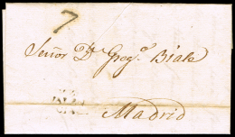 CASTELLON PREF. - VINAROZ PE 4 - 1819 CARTA CIRC. A MADRID - ...-1850 Prefilatelia