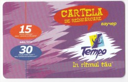 Moldova  , Voxtell , 2005 , Tempo In Ritmul Tau , 15/30  Minuts ;  Prepaid  , Plastic , Used - Operadores De Telecom