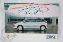 Barcelona 1992 Olympic Games Postcard - Seat Official Sponsor - Seat Concept Car - Olympic Games