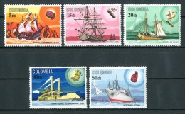 COLOMBIA 1966** - Boats And Ships - 5 Val. MNH Come Da Scansione - Schiffe