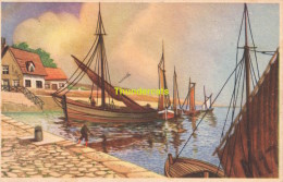 CPA DESSIN  BATEAU DE PECHE ** DRAWN CARD BOAT ** COLOPRINT 7080 - Pêche