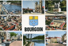 CPSM 38 SOUVENIR DE BOURGOIN   Grand Format 15 X 10,5 - Bourgoin