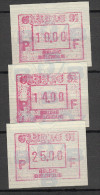 Belgie -  Belgique Ocb Nr :  ATM86  ** MNH  (zie  Scan Als Voorbeeld) Set 10 - 14 - 25 GANDAE 91 - Mint