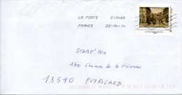 FRANCE. Timbre Personnalisé Sur Enveloppe Ayant Circulé En 2014. Pneumatique Aérien. - Other & Unclassified