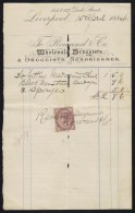 LIVERPOOL - GB  / 1884FISCAL SUR RECU (ref 5704) - Cartas & Documentos