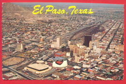 163612 / EL PASO , TEXAS  , AERIAL PHOTO , THE INTERNATIONAL CITY - USED HUTCHINSON MASHINE SEAL - United States - El Paso