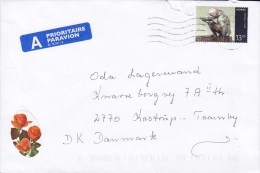 Norway A Prioritaire Par Avion Label 2003 Cover Brief To KASTRUP Denmark 13.00 Kr. Sculpture Of Per Palle Storm - Storia Postale