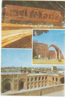 BAGHDAD, Liberation Square, By Night ,Ctesiphon, Bridge, Telecommunications Center ,stamp 1975,  Old Postcard - Irak