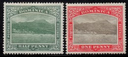 Dominica - 1903 Wmk Crown CC ½d + 1d (*) # SG 27 & 28 - Dominica (...-1978)