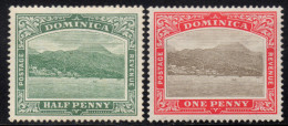 Dominica - 1903 Wmk Crown CA ½d + 1d (*) # SG 37 & 38 - Dominique (...-1978)