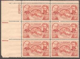 USA - 1948 Oregon Territory Plate Block Of Six. Scott 964. MNH ** - Coils (Plate Numbers)