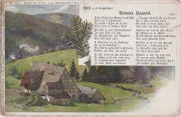 Litho AK Gruss Aus Dem Erzgebirge Unnera Haamet Haamit Von Röder Lied Gedicht Sage Mundart Liedkarte Chanson - Annaberg-Buchholz